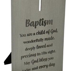 Baptism Metal Plaque