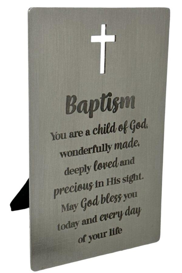 Baptism Metal Plaque