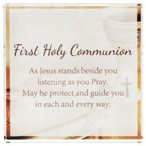 First Communion Crystal Block