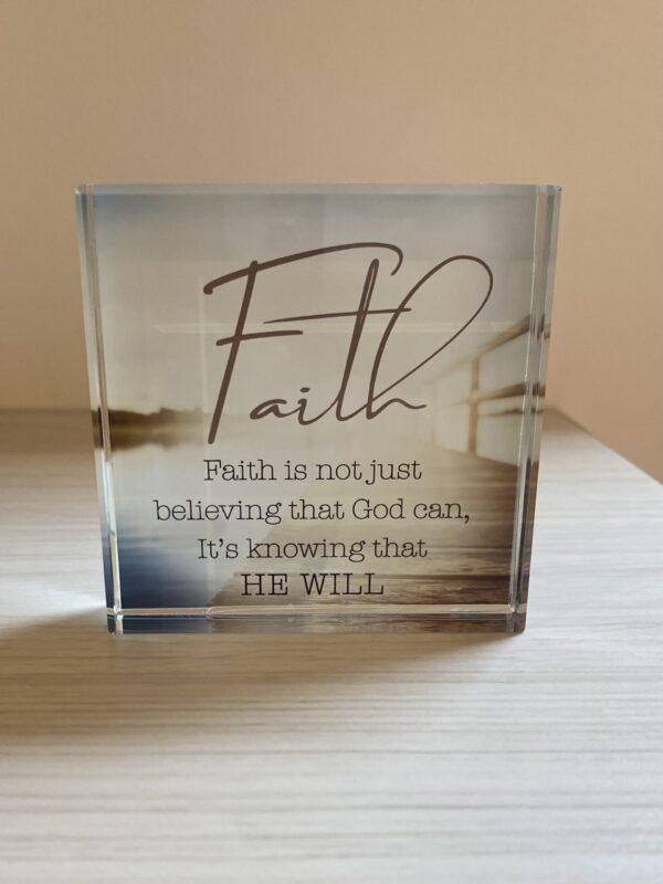 Crystal Block Faith