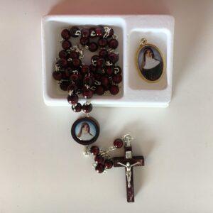 Mary MacKillop Wooden Rosary Beads - Boxed with Medal