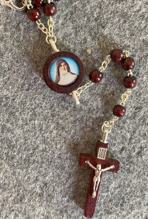 Mary MacKillop Wooden Rosary Beads