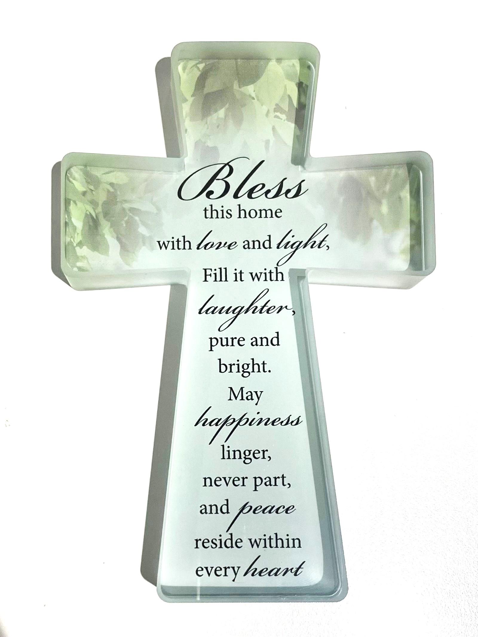 Glass Cross - Bless this Home